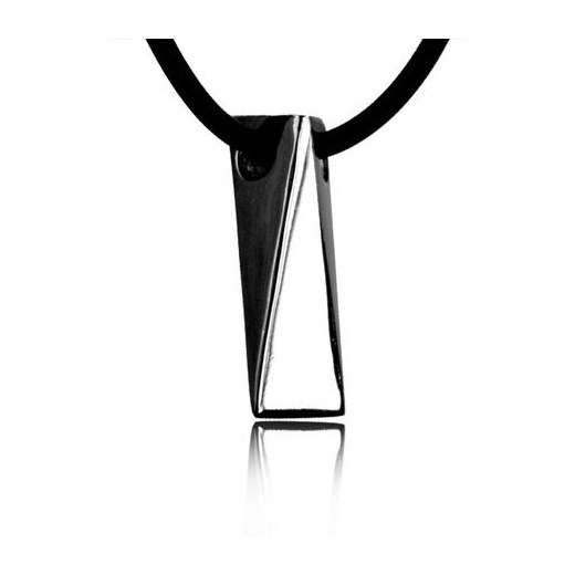 Wisiorek czarny minimalistyczny stal szlachetna 77-WA060B silverado-pl bialy młodzieżowy