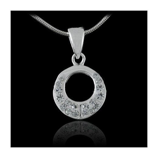 Zawieszka srebrna z kryształami Swarovski 26-46 Phin silverado-pl czarny kryształki