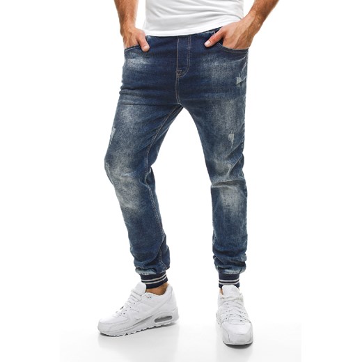 MADMEXT 810 SPODNIE MĘSKIE JOGGER NIEBIESKIE - niebieski ozonee-pl szary jeans