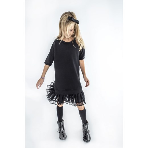 Sukienka AMAPOLA czarna kids-showroom-pl czarny lato