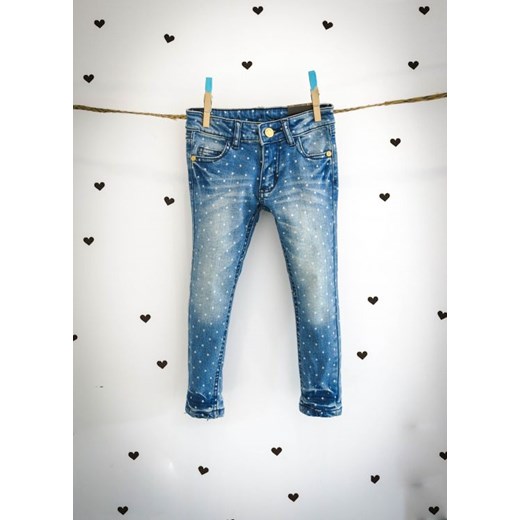 spodnie jeans G-JTR-005-A nativo-kids bialy grochy