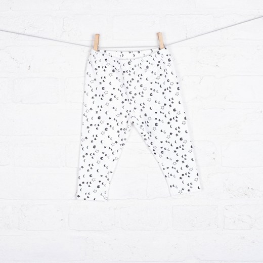 Sproet & Sprout Legginsy Mini Star Allover cookie-design szary bawełna