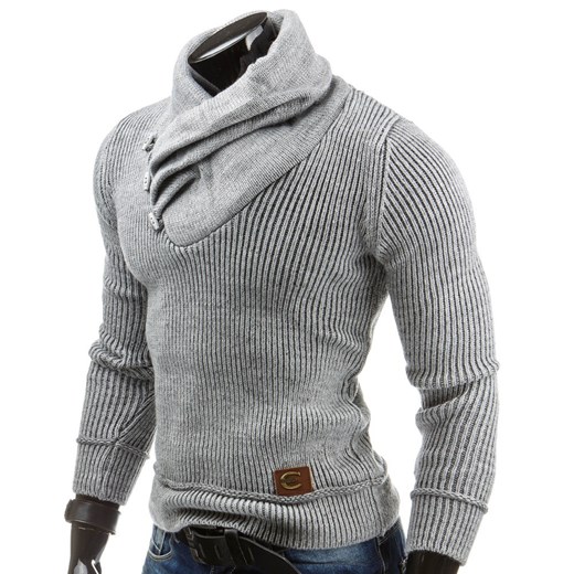 Sweter męski (wx0564) dstreet szary męskie