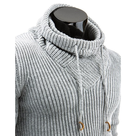 Sweter (wx0480) dstreet szary modne
