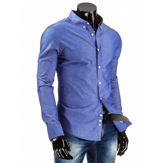 Koszula z długim rękawem (dx0749) dstreet niebieski fit