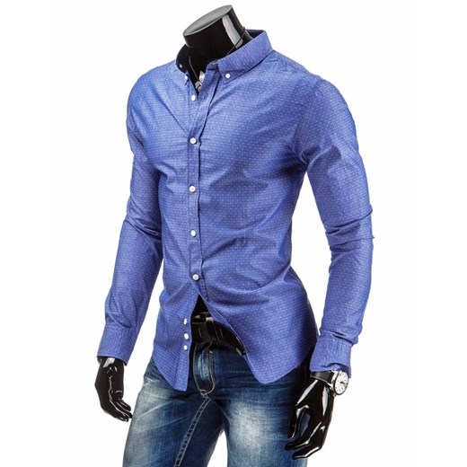 Koszula z długim rękawem (dx0749) dstreet niebieski koszule