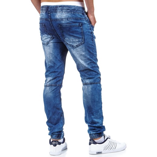 Spodnie męskie joggery jeansowe (ux0409) dstreet niebieski młodzieżowy
