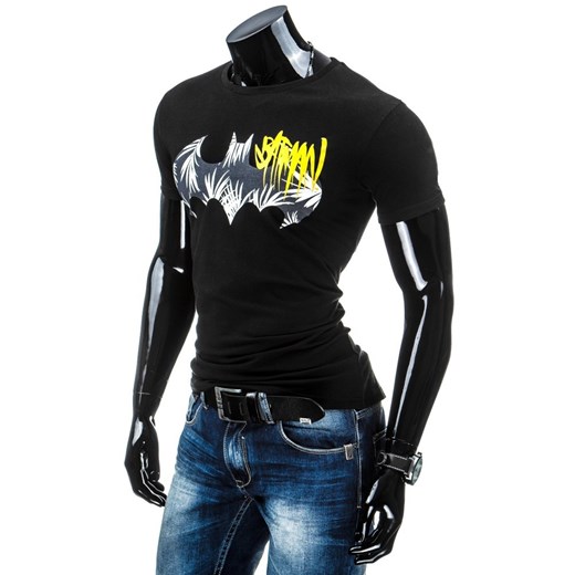 T-shirt męski Batman czarny (rx1398) dstreet czarny bawełna