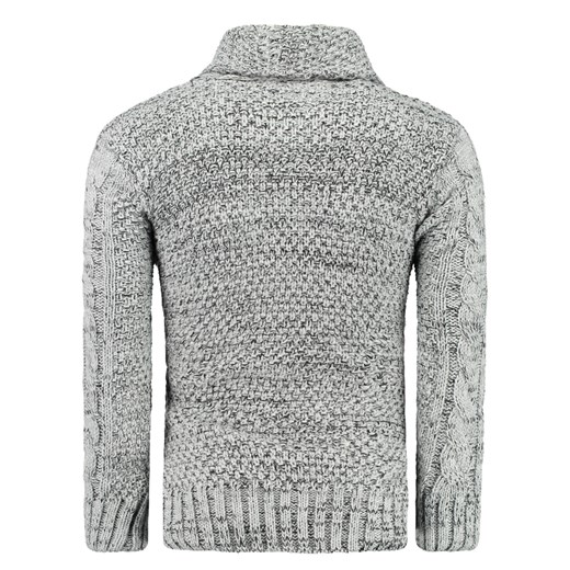 Sweter męski szary (wx0720) dstreet szary minimalistyczny