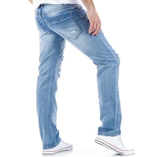 Spodnie (ux0158) dstreet niebieski bawełna