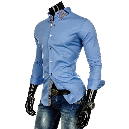Koszula z długim rękawem (dx0436) dstreet niebieski modne
