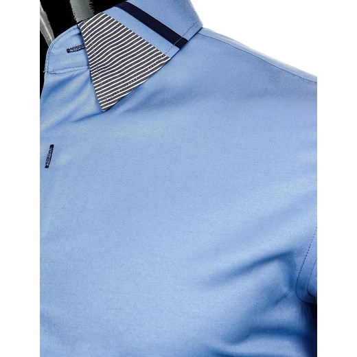 Koszula z długim rękawem (dx0436) dstreet niebieski slim