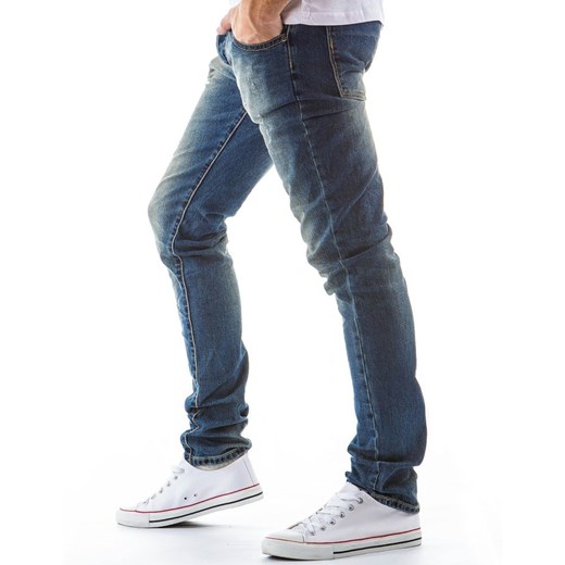 Spodnie jeansowe męskie (ux0133) dstreet bialy Spodnie