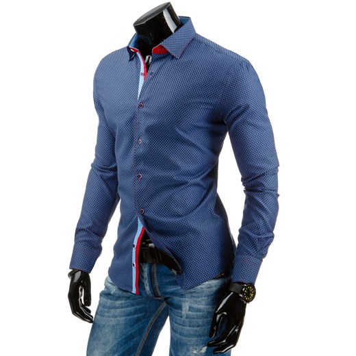 Koszula męska DSTREET granatowa (dx0866) dstreet niebieski klasyczny