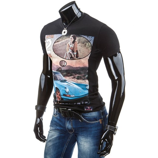 Koszulka męska (rx1116) dstreet czarny nadruki