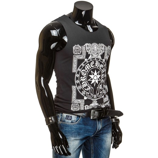 T-shirt bokserka (rx1384) dstreet czarny T-shirty męskie z krótkim rękawem