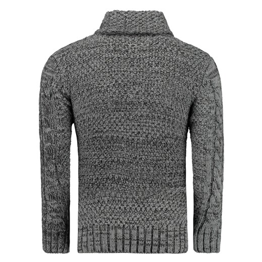Sweter męski antracytowy (wx0721) dstreet szary minimalistyczny