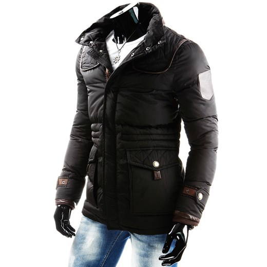 Zimowa kurtka męska (tx0659) dstreet czarny kurtki