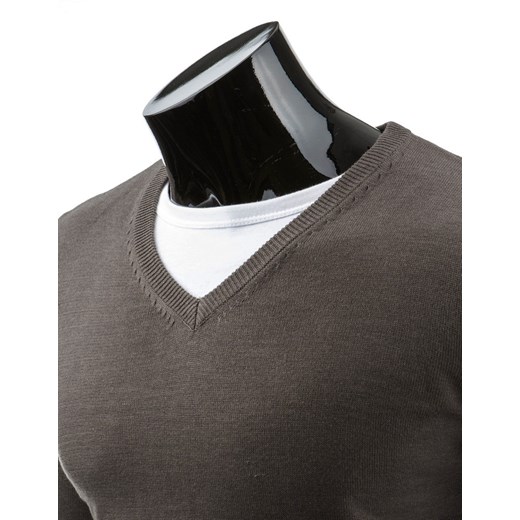 Sweter męski (wx0550) dstreet czarny minimalistyczny