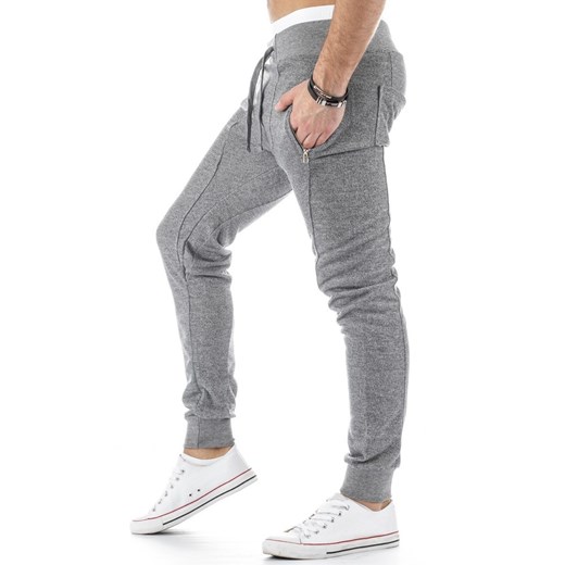 Spodnie typu baggy (ux0209) dstreet bialy Spodnie