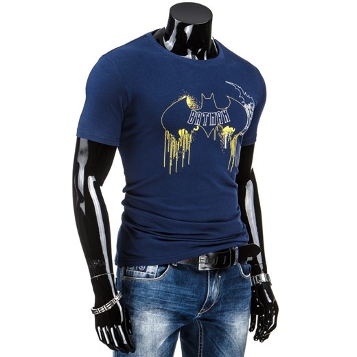 T-shirt męski Batman granatowy (rx1561) dstreet granatowy T-shirty męskie z nadrukiem