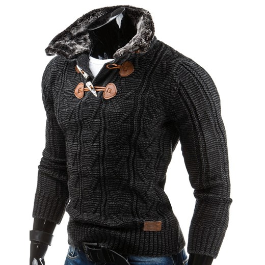 Sweter męski (wx0576) dstreet czarny męskie