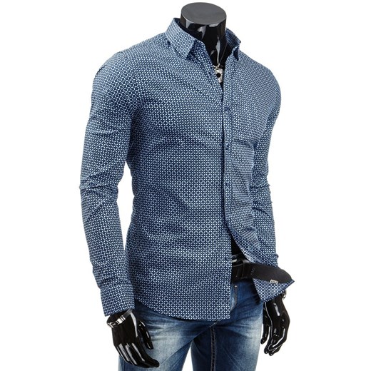 Koszula z długim rękawem (dx0763) dstreet niebieski koszule