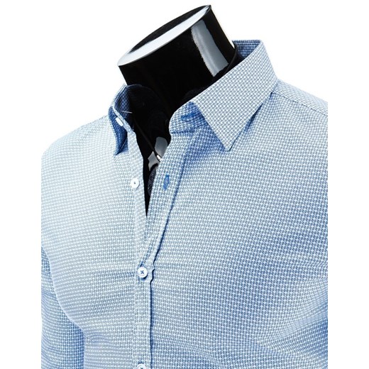 Koszula z długim rękawem (dx0773) dstreet niebieski Koszule męskie slim