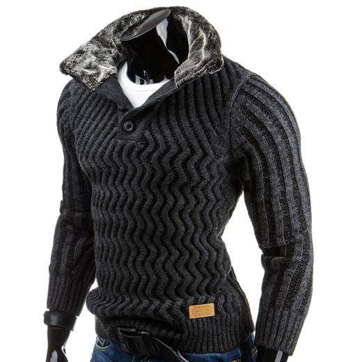 Sweter (wx0521) dstreet czarny modne