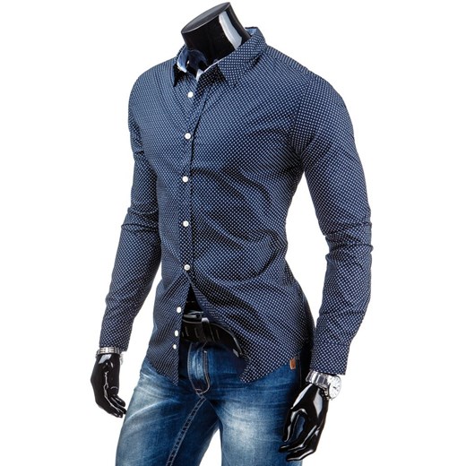 Koszula z długim rękawem (dx0742) dstreet niebieski modne