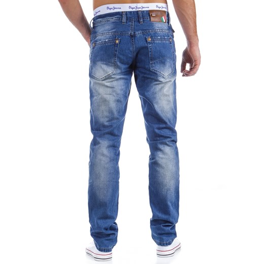 Spodnie jeansowe (ux0309) dstreet niebieski młodzieżowy