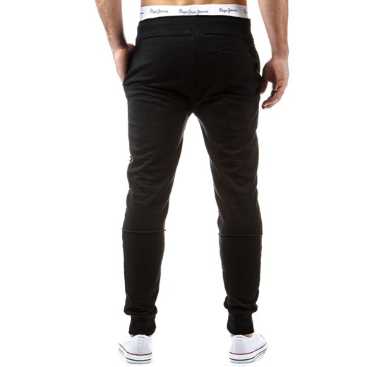 Spodnie sportowe męskie (ux0228) dstreet czarny Spodnie sportowe męskie