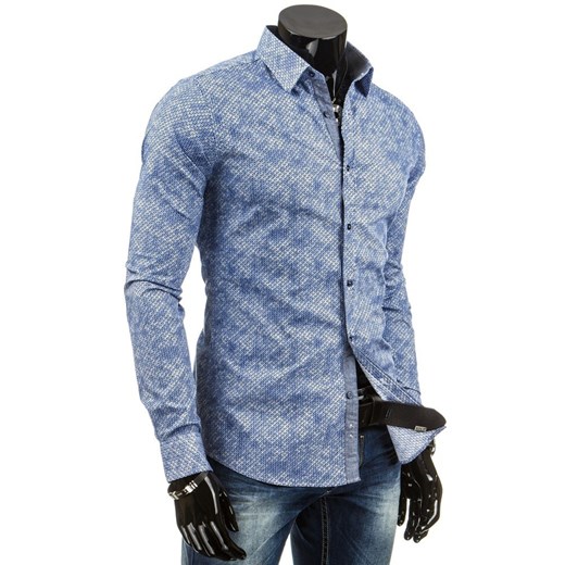 Koszula z długim rękawem (dx0764) dstreet niebieski koszule