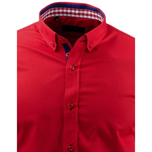 Koszula męska DSTREET czerwona (dx0888) dstreet czerwony fit