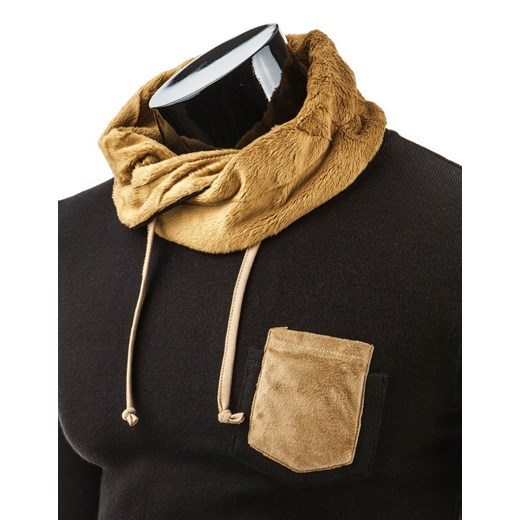 Sweter (wx0316) dstreet brazowy minimalistyczny