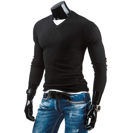 Sweter męski czarny (wx0604) dstreet czarny męskie