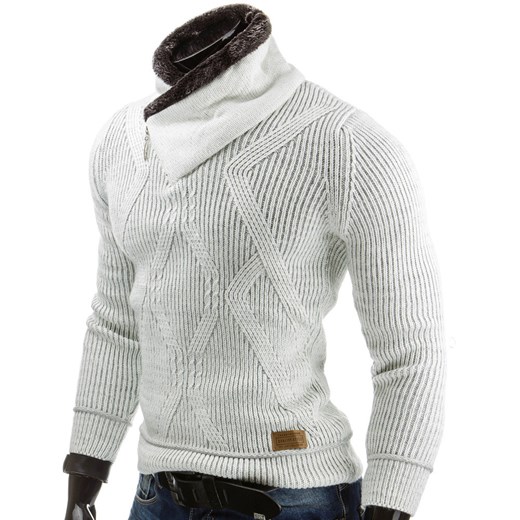 Sweter (wx0533) dstreet szary męskie