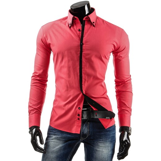 Koszula z długim rękawem (dx0616) dstreet czerwony koszule