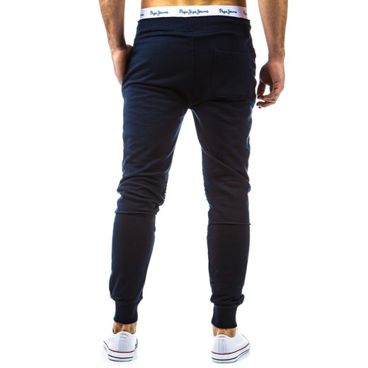 Spodnie sportowe męskie (ux0230) dstreet czarny Spodnie sportowe męskie