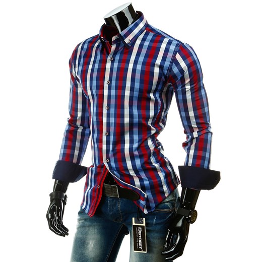 Koszula z długim rękawem (dx0428) dstreet granatowy modne