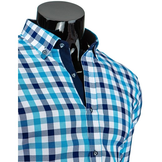 Koszula męska DSTREET turkusowa (dx0827) dstreet niebieski klasyczny
