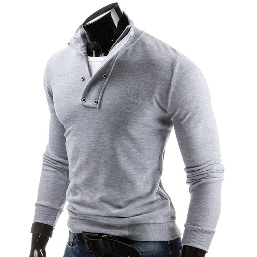 Sweter (wx0500) dstreet szary minimalistyczny