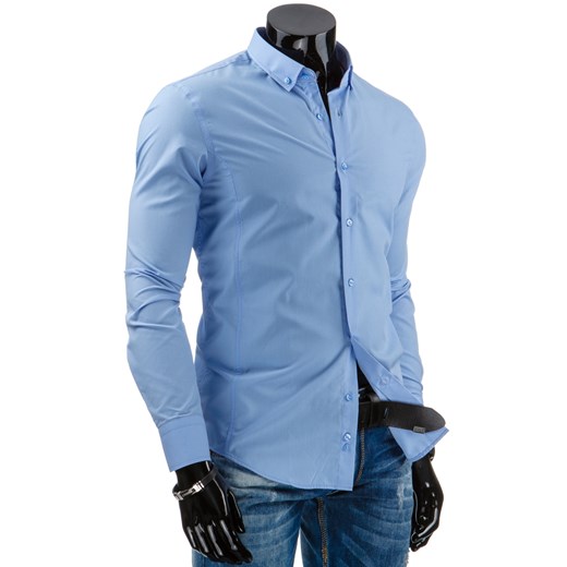 Koszula męska DSTREET błękitna (dx0861) dstreet niebieski fit