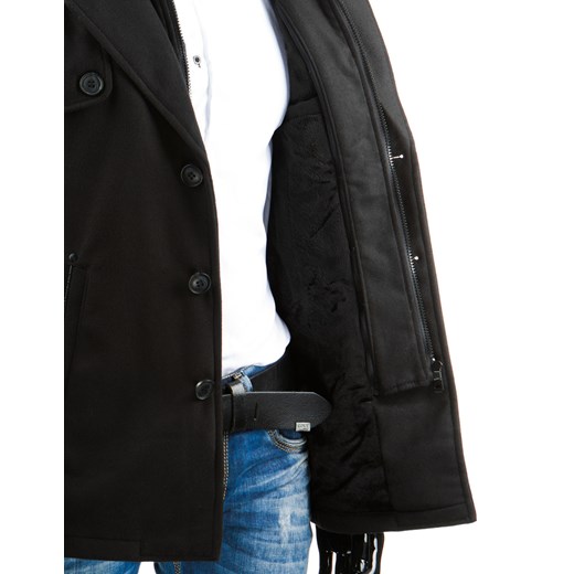 Płaszcz męski czarny (cx0300) dstreet czarny modne