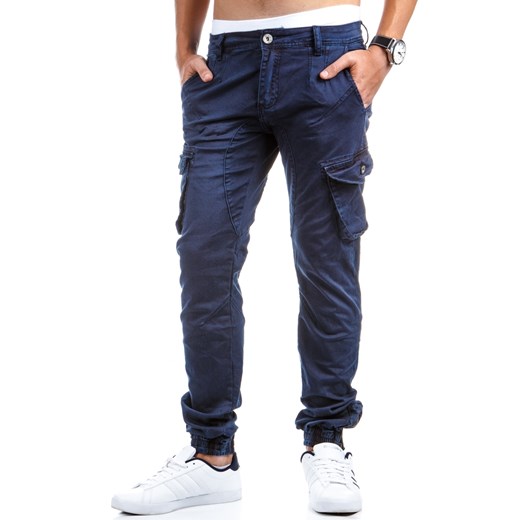 Spodnie jeansowe (ux0405) dstreet granatowy bojówki
