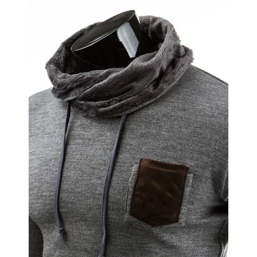 Sweter (wx0326) dstreet szary minimalistyczny