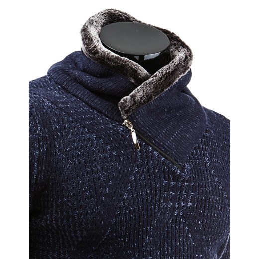 Sweter (wx0535) dstreet czarny nowoczesny