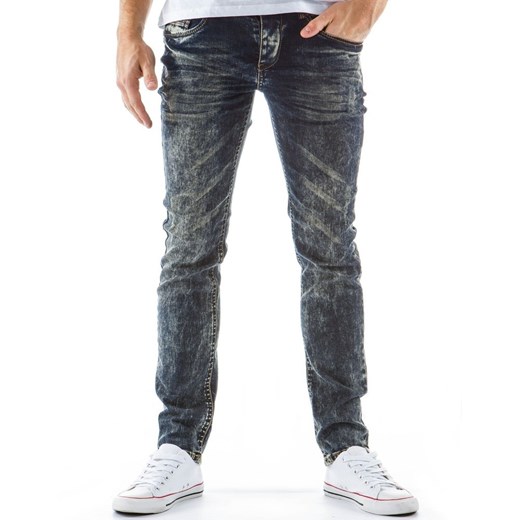 Jeansowe spodnie (ux0129) dstreet szary modne