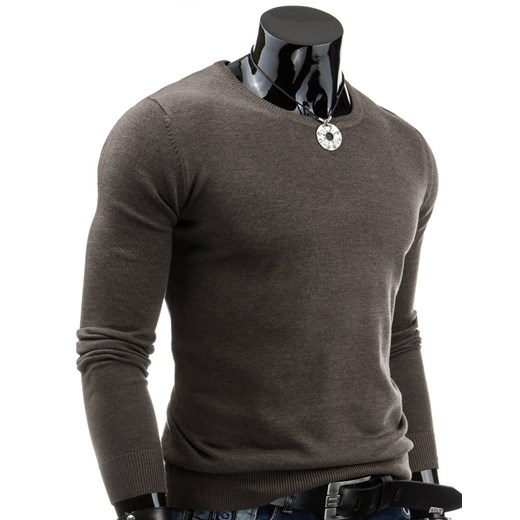 Sweter bawełniany (wx0545) dstreet szary minimalistyczny