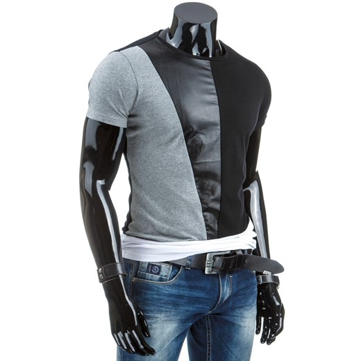 T-shirt (rx1442) dstreet czarny T-shirty męskie z krótkim rękawem